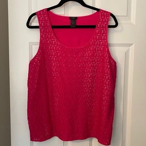 Ann Taylor lace top pink